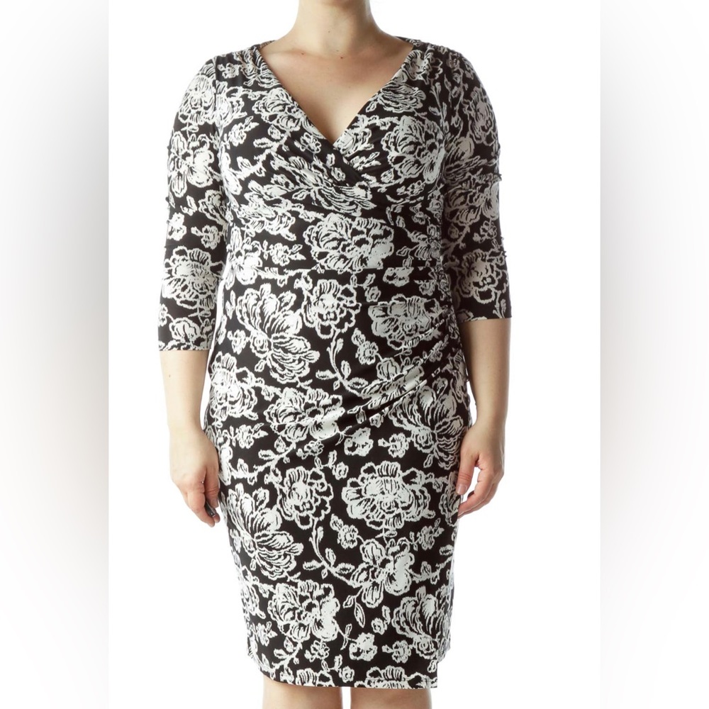 Ralph Lauren black and white womens dress sz 4